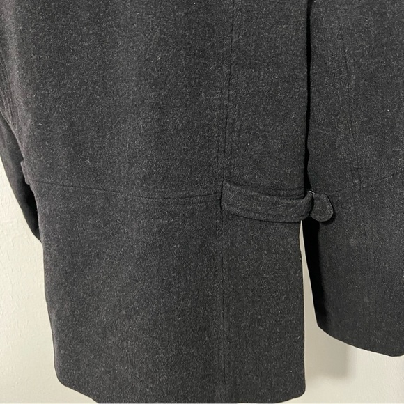 Braetan Women’s 100% Pure Wool Hooded Full Zip Coat with Pockets XL Charcoal/Blk - Picture 8 of 12